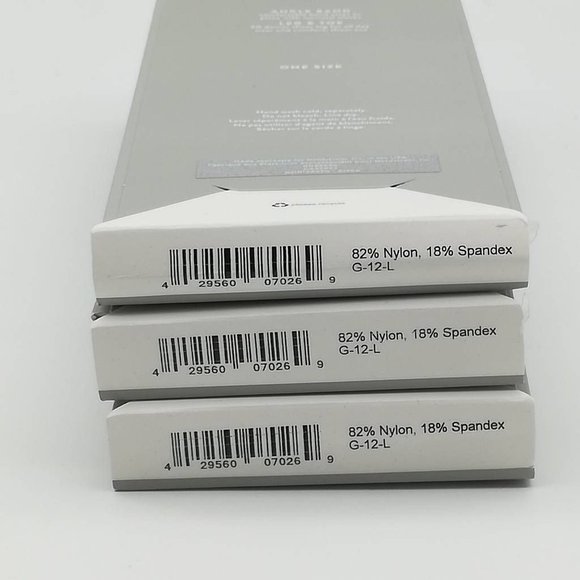 Nordstrom Lot Of 3 Womens Anklet Socks Light Nude 20 Denier 8139A One Size New - Picture 6 of 6